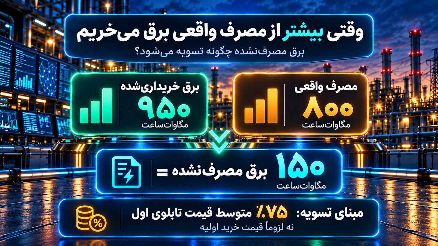 چرخه مدیریت خرید برق از پیش بینی مصرف تا تسویه نهایی